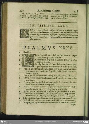 In Psalmum XXXV. Psalmus XXXV.