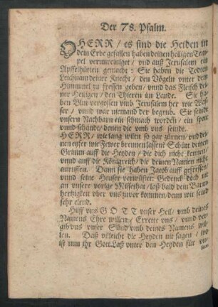 Der 78. Psalm.