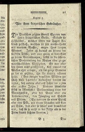 Kapitel 5. Von ihren kriegerischen Gebräuchen.