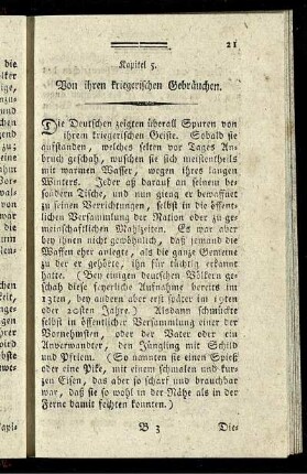 Kapitel 5. Von ihren kriegerischen Gebräuchen.