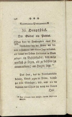 XI. Hauptstück. Der Soldat ein Patriot.