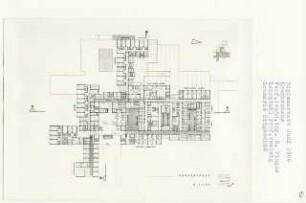 Krankenhaus (Diplomarbeit bei Peter Poelzig): Grundriss Erdgeschoss 1:200