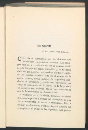 Un gesto