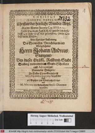 Christus Jehova Medicus