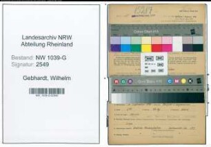 Entnazifizierung Wilhelm Gebhardt , geb. 07.09.1896 (Arbeiter)