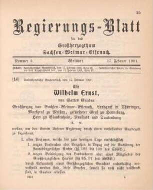 14. Landesherrlicher Gnadenerlaß