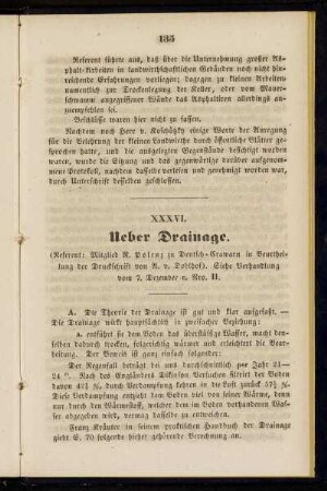 XXXVI. Ueber Drainage