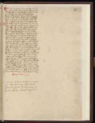 Notiz von zeitgenössischer Hand über den Tod des Johannes Emerich am 15.11.1494
