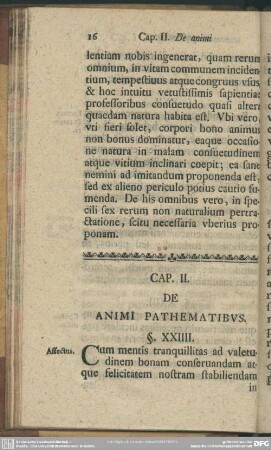 Cap. II. De Animi Pathematibus