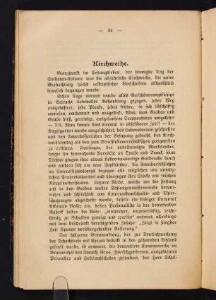 Kirchweihe.
