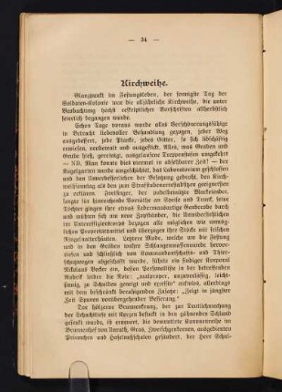 Kirchweihe.