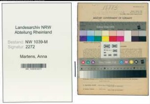 Entnazifizierung Anna Martens , geb. 01.01.1886 (Lehrerin)