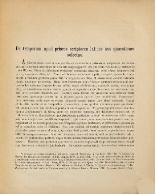 De temporum apud priscos scriptores latinos nsu quaestiones selectae ...