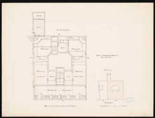 Geschäftshaus der Berlinischen Bank für Bauten, Berlin-Mitte: Kurtstraße 39: Lageplan, Grundriss 4. OG