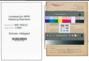 Entnazifizierung Hildegard Dohmen, geb. 20.05.1913 (Kauffrau)