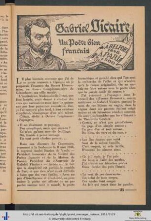 Gabriel Vicaire, un Poète bien francais.