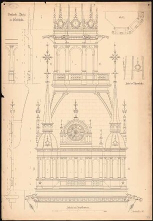 Deutsche Kirche St. Gertrud, Stockholm Turm: Ansicht, Details