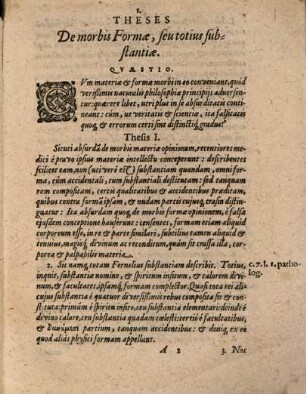Disputatio De Morbis Formae, Seu totius substantiae