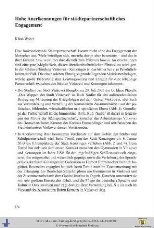 Hohe Anerkennungen für städtepartnerschaftliches Engagement