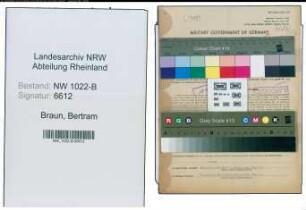 Entnazifizierung Bertram Braun , geb. 20.12.1902 (Bankangestellter)