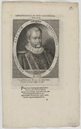 Bildnis des Christianvs I., Kurfürst von Sachsen