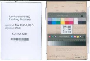 Entnazifizierung Max Doerner , geb. 00.00.0000 (Beamter)
