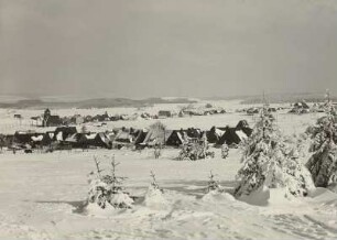Zinnwald-Georgenfeld, Blick auf Georgenfeld und Zinnwald im Winter