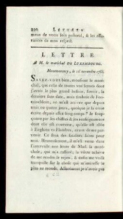 Lettres Diverses.
