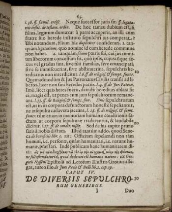 Caput IV. De Diversis Sepulchrorum Generibus.