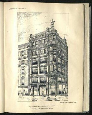Wohn- und Geschäftshaus "Zum Husaren" Wien, I. Graben. Architekt: k. k. Baurath Franz Roth.