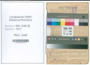 Entnazifizierung Josef Marx , geb. 03.01.1895 (Beamter)
