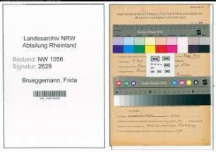 Entnazifizierung Frida Brueggemann , geb. 09.06.1917 ()