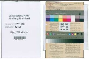 Entnazifizierung Wilhelmine Kipp , geb. 29.08.1908 (Lehrerin)