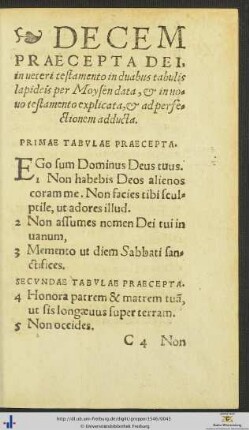 DECEM PRAECEPTA DEI