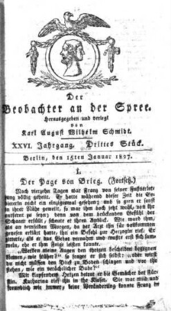 3. Stueck, 15. Januar 1827