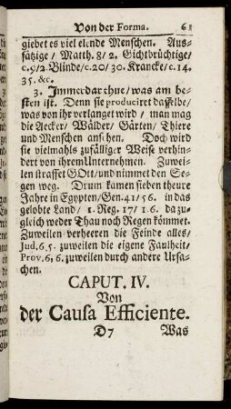 Caput IV. Von der Causa Efficiente.