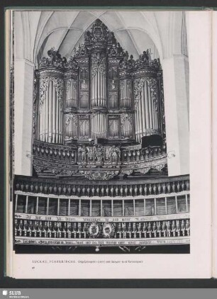 Luckau, Pfarrkirche. Orgelprospekt (1677)