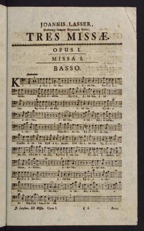 1-15, Basso. Tres Missae