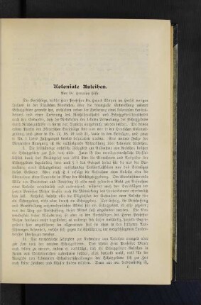 Koloniale Anleihen.