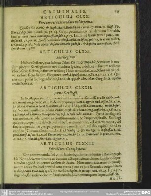 Articulus CLXXII. Poena sacilegii