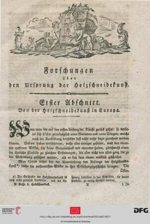 Von der Holzschneidekunst in Europa