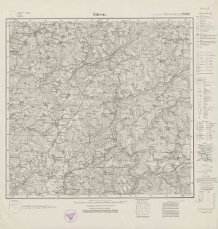 4909 (alte Nr.: 2845) Kürten, Meßtischblatt (4cm - Karte)