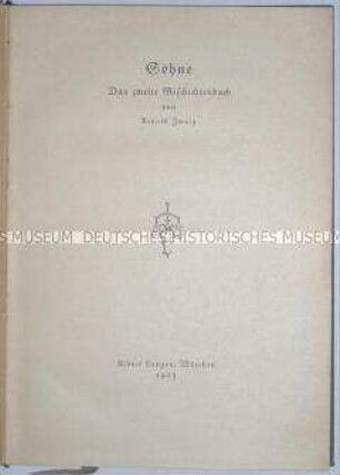 Novellen von Arnold Zweig in der Erstausgabe