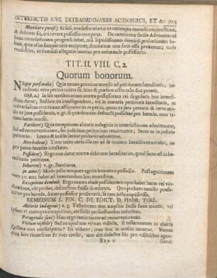 Tit. II. VIII. C. 2. Quorum bonorum.