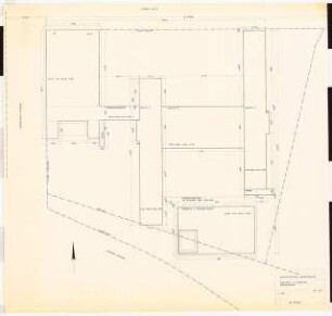 Mädchenberufsschule, Duisburg: Absteck- und Lageplan 1:200 (Zeichnung des Architekten)