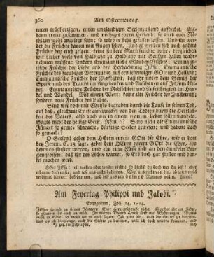 360-370, LXIX. Am Feyertag Philippi und Jakobi