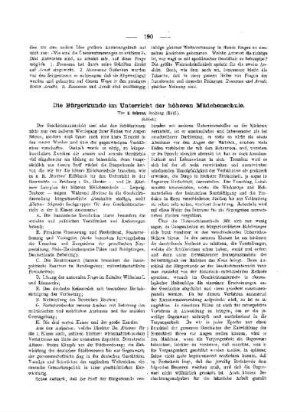 Die Bürgerkunde im Unterricht der höheren Mädchenschule : (Schluß)