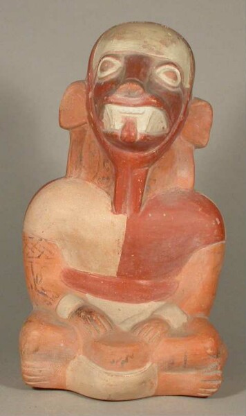 Anthropo-zoomorphic figure with drum