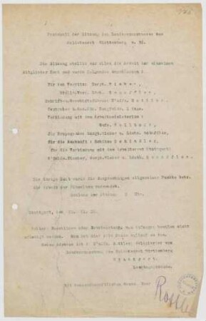 Zusammensetzung und Geschäftsverteilung des Landesausschusses, Vorschlag mehrerer Garnisonen zur Erweiterung des Landesausschusses