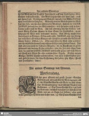 Am andern Sonntage des Advents